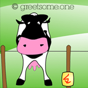 e-cow html5 greeting cartoon - share and greet someone