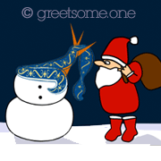 xmas santa claus html5 greeting cartoon - share and greet someone