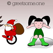 xmas santa claus html5 greeting cartoon - share and greet someone